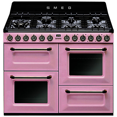Smeg TR4110 Dual Fuel Range Cooker Pink